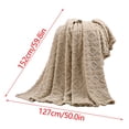 thumbnail image 3 of Deeceymbur Super Soft Warm Micro Plush Fleece Blanket Sofa Bedding for Home Use Khaki, 3 of 5