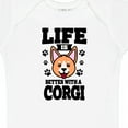 thumbnail image 4 of Inktastic Life is Better with a Corgi Boys or Girls Baby Bodysuit, 4 of 5
