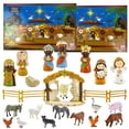 thumbnail image 2 of Fiudx Calendario de Adviento, 24 Figuras de Resina, Sagrada Familia Detallada, Establo y Figuras de Animales, Decoración de Cuenta Regresiva para Chimenea, Escritorio y Escaparate, 5,3-8,4 Cm, Regalo, 2 of 7