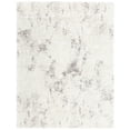 thumbnail image 2 of SAFAVIEH Cloud Edvin Distressed Polyester Shag Area Rug, Ivory/Gray, 8' x 10', 2 of 7