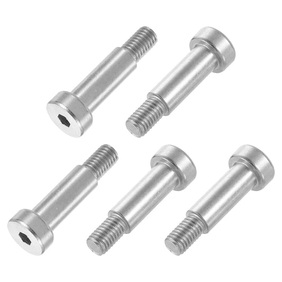 Uxcell 12 Pack 304 Stainless Steel Shoulder Bolt 25mm Shoulder Dia 25mm Shoulder Length M8 Thread Hex Socket Shoulder Bolts for Textile Hydraulic Injection Molding Machinery Industries