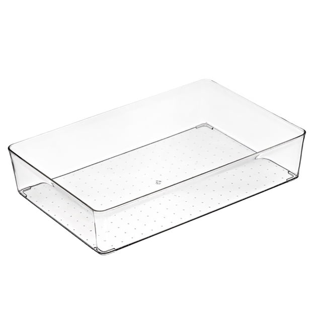 Kitchen Desk Drawer Organizer Transparent Drawer Storage Bin Vanity Drawer Tray