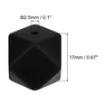 thumbnail image 2 of Uxcell 17 mm Hexagonal Silicone Beads, Polygonal Beads Bulk, Black 30Pcs, 2 of 7