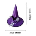 thumbnail image 2 of Fllostpr Halloween 14x15" Adult Prom Dress Up Witch Hat, Purple Light Comfortable Decor for Party Masquerade Stage Performance, 2 of 7