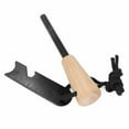 thumbnail image 3 of Hongchun Outdoor Camping Survival Emergency Firestone Solid Wood Handle Gauge Umbrella Rope Ignition Bar Tool Set, 3 of 5
