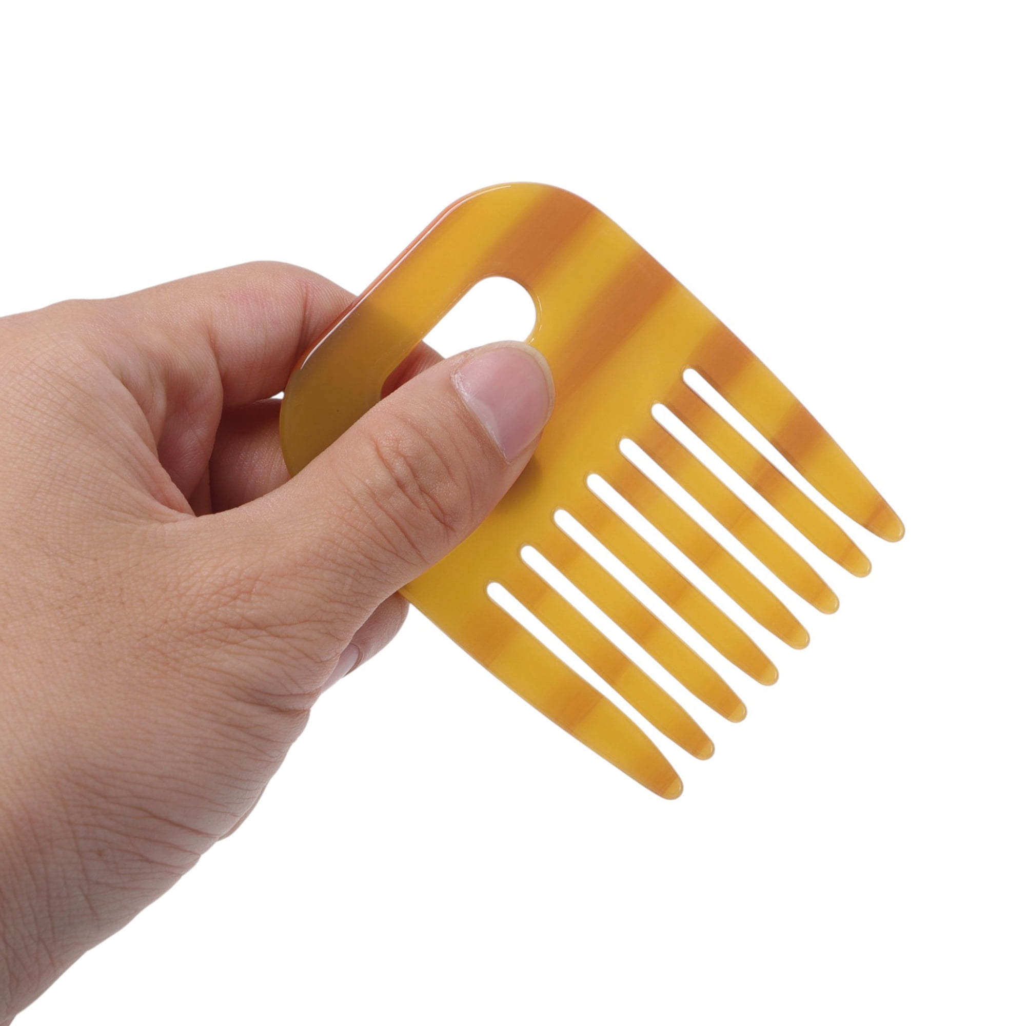 Unique Bargains 1 Piece Women Durable Vintage Acetate Comb for Curly Hair Amber