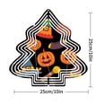 thumbnail image 2 of Stylish Metal Hanging Christmas Tree Wind Spinner - Halloween-Themed Design with Hat - o ' - Lantern & Candy for Garden Decor, 2 of 7