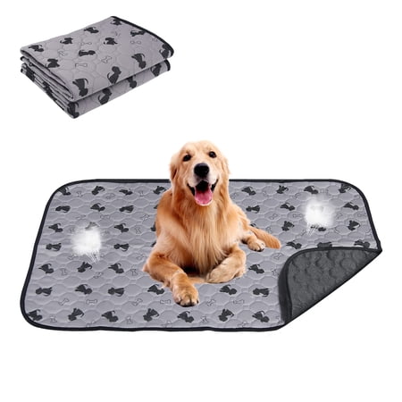 FOAUUH Washable Dog Pee Pads, 2 Pack Reusable Puppy Pads, Non-Slip Super Absorbent Dog Mat Incontinence Pads for Dog Playpen, Dog Crate - 16” x 24”