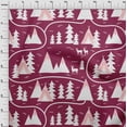 thumbnail image 4 of oneOone Cotton Poplin Magenta Fabric Mountain Pattern Fabric For Sewing Printed Craft Fabric By The Yard 42 Inch Wide, 4 of 5