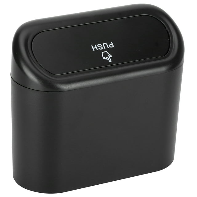 Bote De Basura Para Coche, Contenedor De Basura Colgante Portátil Con Tapa, Accesorio Interior Del Vehículo, Color Negro