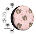 thumbnail image 6 of DouZhe Waterproof Spare Tire Cover, Cute Pink Squirrel Prints Adjustable Wheel Covers Fit for Jeep Trailer RV SUV Car, 17 inch, 6 of 7
