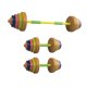 thumbnail image 2 of Juguetes para niños, mancuernas, barra para niños, relleno ajustable, herramientas de desarrollo sensorial para edades de 4 a 7 años, juego de pesas, Colores profundos, 2 of 10