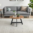 thumbnail image 6 of Lavish Home Industrial Modern Round Coffee Table with Metal Base, Walnut, 6 of 6