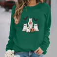 thumbnail image 2 of Aboser Lovely Halloween Sweatshirts for Women Graphic Shirt Classic Crewneck Tunics Warm Cozy Long Sleeve Pullover Sweatshirt Y2k Clothes, 2 of 7