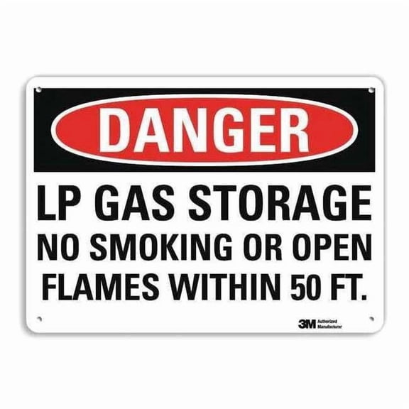 Lyle Danger No Smoking Sign,10" x 14",Alum U3-1782-RA_14X10