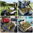 thumbnail image 6 of Golf Cart Seat Covers for 2 Seater,Sunflower Black Retro Microfiber Cart Seat Towel Blanket,Spring Summer Flowers Botanical Absorbent Breathable Non Slip Bench Seats Protector for Golf Course 51"x31", 6 of 9