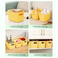 thumbnail image 5 of 4-Piece Plastic Storage Box Set for Dorm Room Organization | Student Book & Clothes Storage Bins | Stackable Toy & Snack Organizer with Handles | 10x6x6 Inches Each, 5 of 6