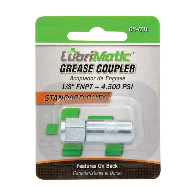 Acoplador para pistola engrasadora LubriMatic Straight de 1/8 pulg. 4500 psi