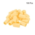 thumbnail image 2 of Uxcell 100pcs Round Rubber End Caps 1/2"(12mm) Beige Vinyl Cover Screw Thread Protectors, 2 of 3