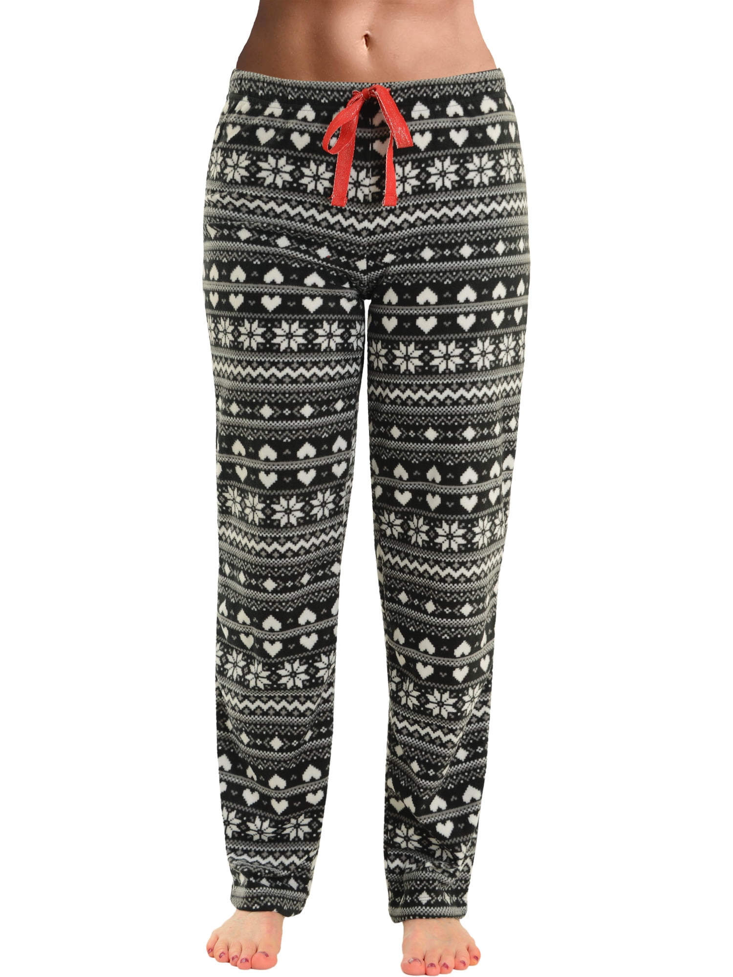 Womens Black White Pajama Pants Lounge 