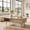 Natural, variant on White Rattan Coffee Table with Sliding Door and Solid Wood Legs - Modern Living Room Accent