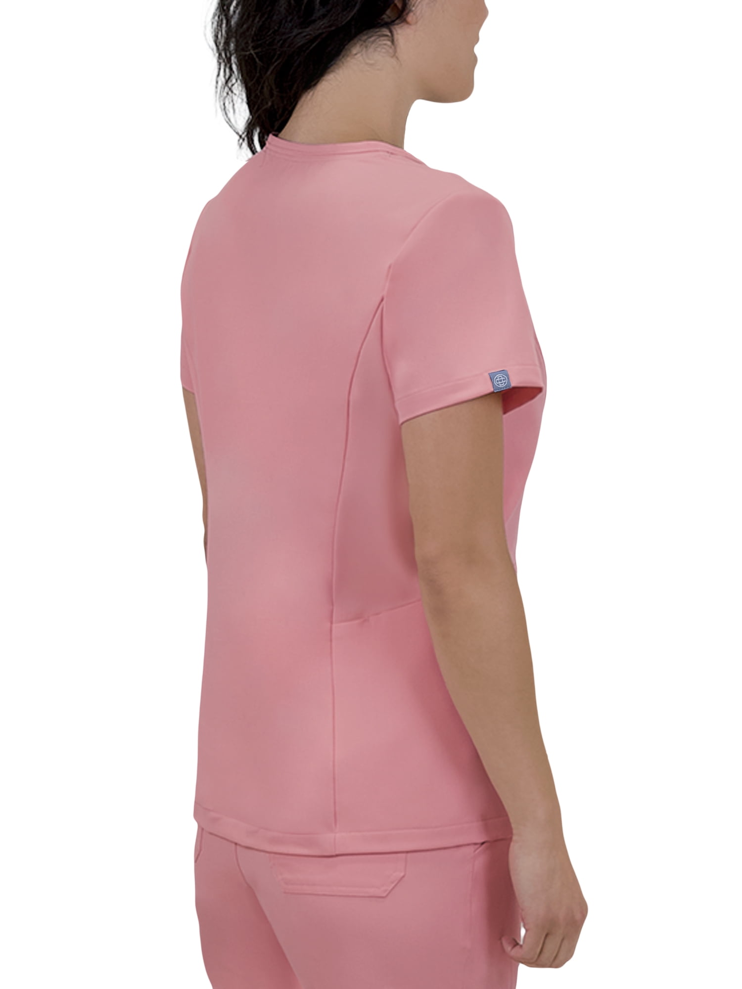 Doctor's Choice Elite -Rx Antimicrobial Fluid-Repel Women's Scrub Top, Pink S - XXXL