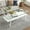 Transparent and white, variant on Coffee Table with Storage Shelf, 2-Tier Rectangle Coffee Table with Black Metal Legs, Coffee Tables with Tempered Glass Tabletop, Modern Table for Living Room Bed Room Apartment, Brown