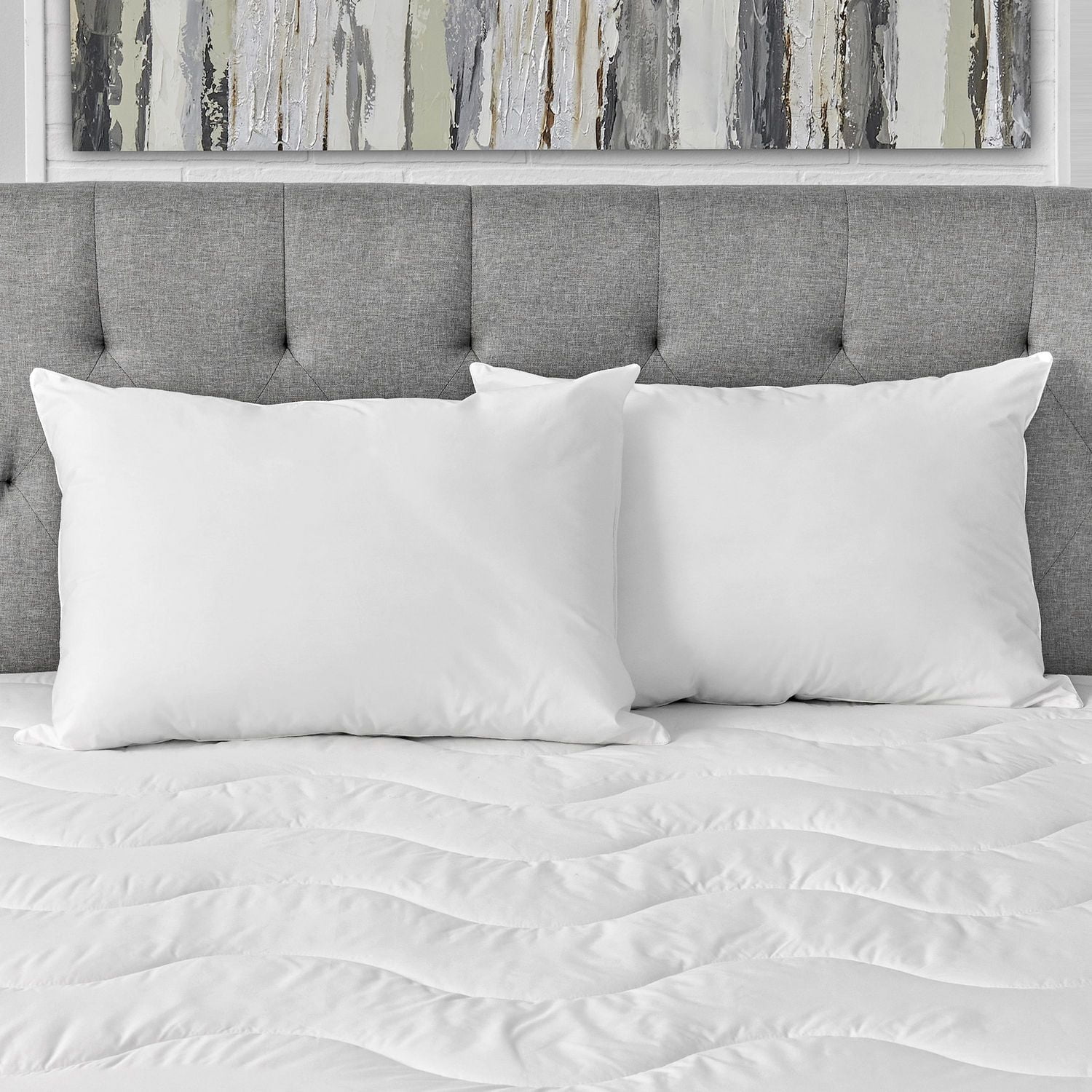 Mainstays Firm Support Cotton Shell Back Sleeper, Machine Washable Bed Pillow