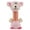 Pink, variant on Pet Life ® Totty-Chew' Plush and Rubber Squeaking Newborn Teething Cat and Dog Toy