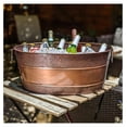 thumbnail image 3 of Copper Finish Hammered Galvanized Beverage Tub with Stand - 25 Quart Cooper, 3 of 7