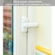 thumbnail image 4 of Juego de 4 cerraduras de seguridad de aleación de zinc fundido para varias puertas y ventanas y seguridad del hogar, color blanco, 4 of 5