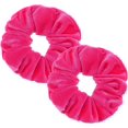 thumbnail image 1 of HSHDLDF 2 Pcs Chouchous Rose Vif Grande Taille pour Femmes Bandes Élastiques pour Cheveux, 1 of 3