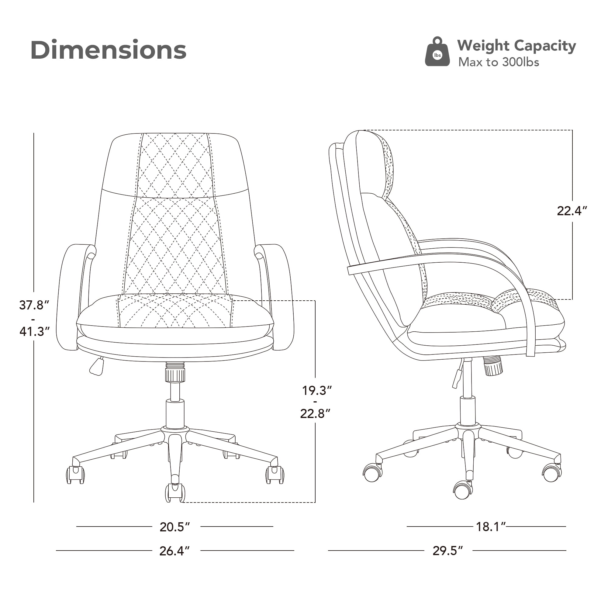 Spruce & Spring Modern Ergonomic Swivel Office Chair with Bentwood Arms, Upholstered High Back Desk Chair with Tilt Function and Durable Metal Base, Espresso