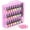 Pink, variant on Nail Polish Organizer Case for 48 Bottles Nail Polish Holder with Adjustable Divider, Gel Nail Polish Storage Double Side Organizer Case for Storage Display, Purple