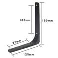 thumbnail image 4 of 5 Sizes Black/White Color Shelf Support Bracket Heavy Support Bench Table Bracket Adjustable Wall Mounted Triangle Angle Bracket BLACK 5INCH, 4 of 8