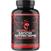 Gorilla Mode Nitricaps, Stimulant-Free Pre-Workout Capsules, 120 Capsules