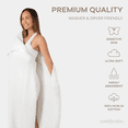thumbnail image 5 of Comfy Cubs Adult Hooded Towel Large, 58" x 58" - Muslin Cotton Wearable Blanket, White, 5 of 8