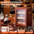 thumbnail image 6 of VEVOR Cigar Humidor Cabinet, Handmade Spanish Cedar Wood Cigar Humidor for 100-150 Cigars, Glass Cigar Desktop Storage Case with Digital Humidifier,Hygrometer,Shelves,and Handle, Great Gift for Men, 6 of 9