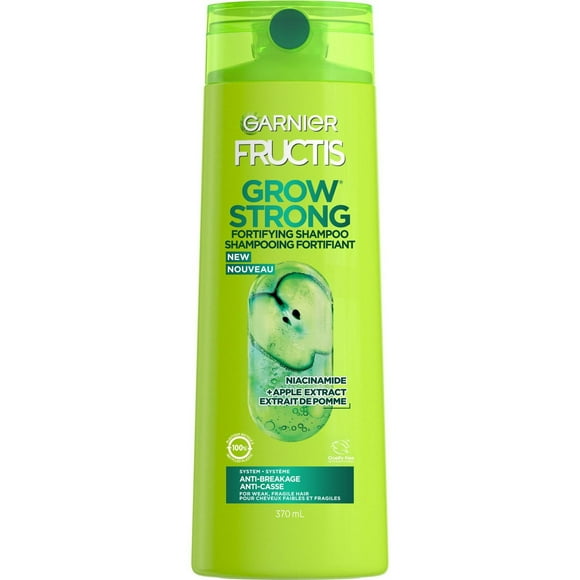 Garnier Fructis, Grow Strong Shampoo, With Apple Extract, 370 mL