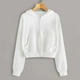 thumbnail image 1 of ICHUANYI Clearance Women Casual Long Sleeve Zipper Pocket Shirt Hooded Sweatshirt Tops(White, S) ICHUANYI WER2023080905166, 1 of 6