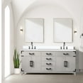thumbnail image 4 of Harbor 72 in W x 22 in D White Oak Double Bath Vanity, Cultured Marble Top and 34 in Mirrors, 4 of 6