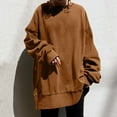 thumbnail image 3 of Ultrave Fleece Tops for Women Trendy Casual Long Sleeve Solid Color Woman Top, 3 of 6