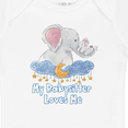 thumbnail image 4 of Inktastic My Babysitter Loves Me Cute Elephants Clouds Moon and Stars Boys or Girls Baby Bodysuit, 4 of 5