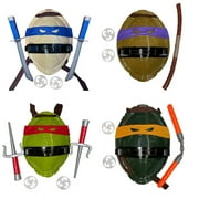 Set of 4 PCs Cosplay Costume Set for Kids Boys and Girls Inspired by Ninja Turtle Superheroes, Including Accessories
