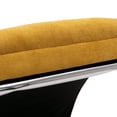 thumbnail image 4 of Linen Chaise Lounge Chair Massage Recliner Chair with Ergonomically 140° Backrest, Sleeper Chair, Upholstered Lounge Sofa Modern Long Lounger for Office Bedroom Living Room, Mustard, 4 of 9