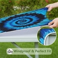 thumbnail image 6 of Blue Tie Dye Mandala Pattern Square Fitted Tablecloth with Elastic Edge,Square Table Cover,Washable Elastic Table Cover for Home Kitchen Party Decor 36"x36", 6 of 6