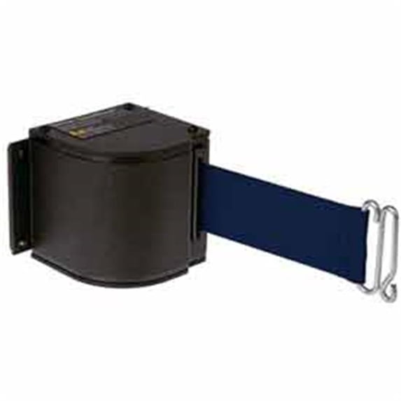 Lavi Industries 50-3016U-WB-18-NB Quick Mount Safety Barricade, 18 ft. Retractable Belt Extension - Wrinkle Black
