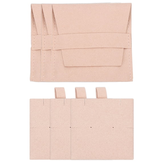 Uxcell Microfiber Jewelry Pouches, Velvet Jewelry Pouches with Insert Luxury Gift Bag for Storing Ring Bracelets Pink