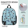 thumbnail image 5 of Police and Helicopter Blue Pattern Backpack for School, Cute School Bag with Adjustable Shoulder Straps and Padded Back, 13.8"x11.4"x6", 5 of 5