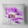 thumbnail image 2 of Designart Beautiful Purple Rose Watercolor - Floral Throw Pillow - 18x18, 2 of 5